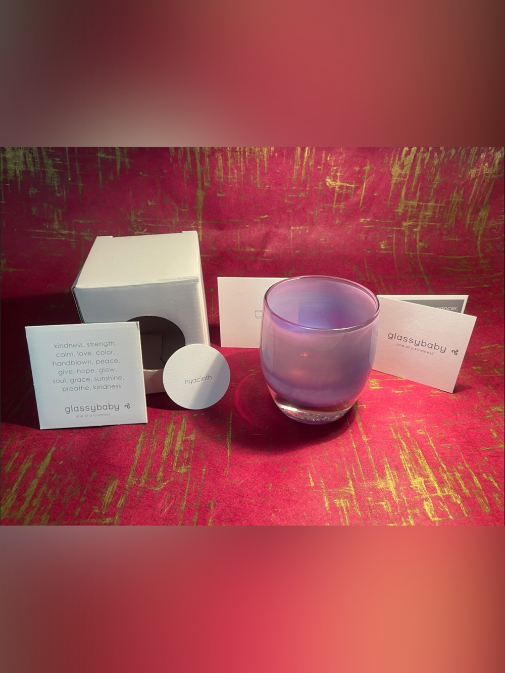 glassybaby Lavender Ombre Votive Candle Holder